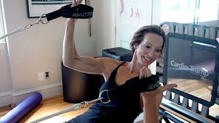 Reformer exercise to strengthen shoulders, arms, b