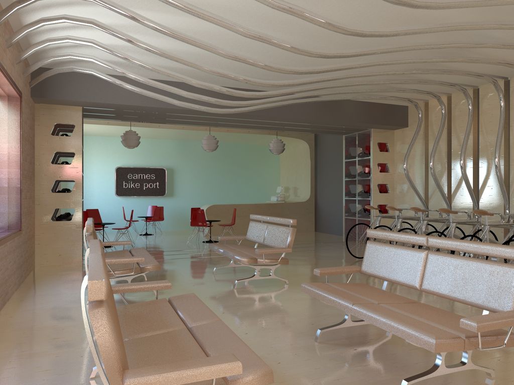 Proposed Bike Shop Rendering
