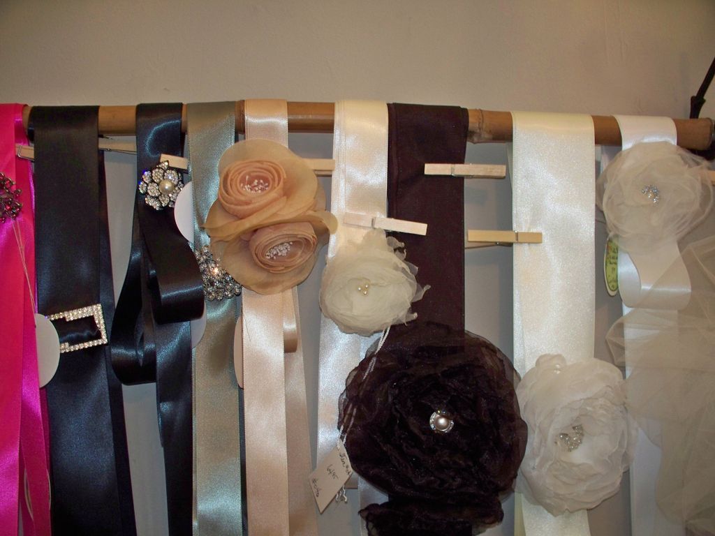 custom made sashes by local designer