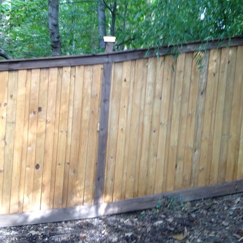 Two Toned Privacy Fence