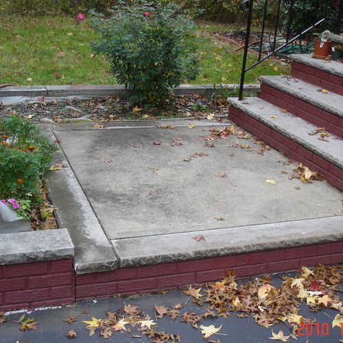 Front steps before