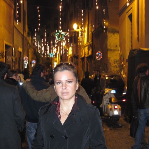 Livia walking home in Rome