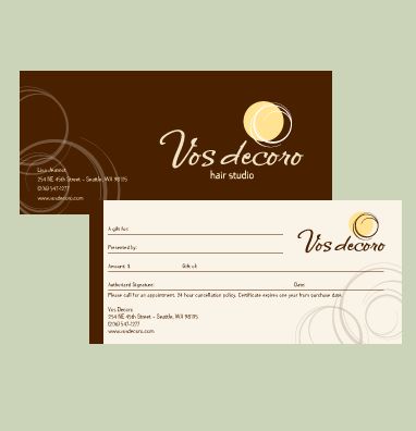 Gift Certificate design
