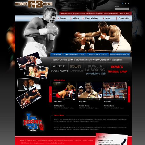 Client: Riddick Bowe 

We were tasked to create a 