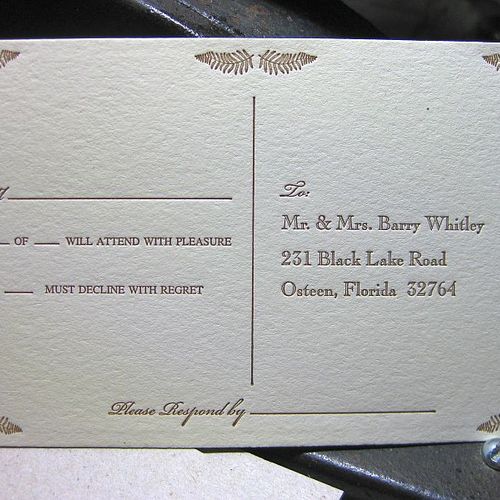 Colin & Hannah's Wedding Stationery featured a pos