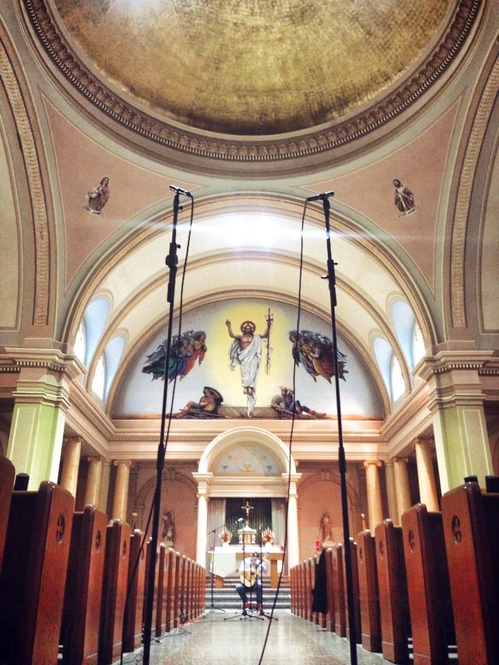 Recording in a church. Wonderful acoustics!