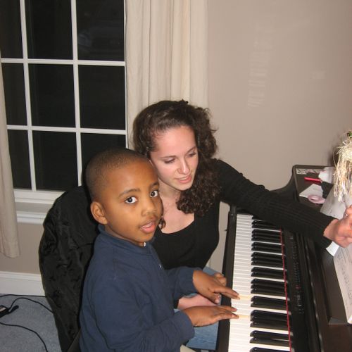 Haley, teaches piano