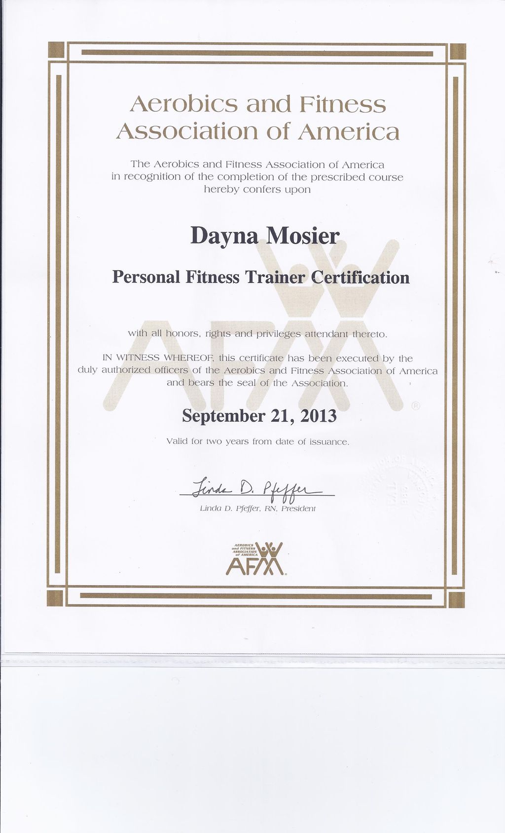 AFAA Personal Trainer Certification