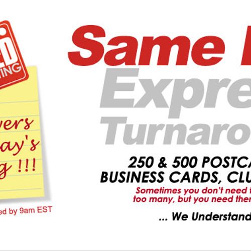 Same Day Express Printing Available