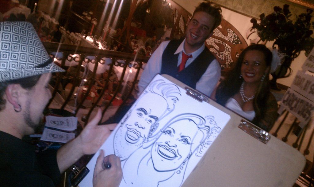 Caricatures are great for weddings, company events
