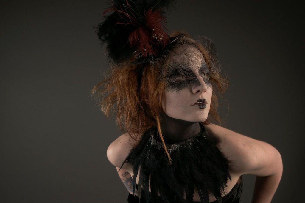 "The Raven" by Edgar Allan Poe inspired makeup. 
(