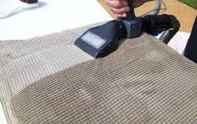 Upholstery cleaning using our powerful truck mount