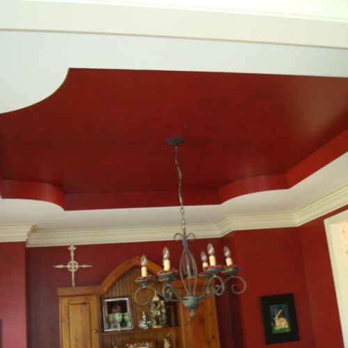Painted the ceiling and walls.