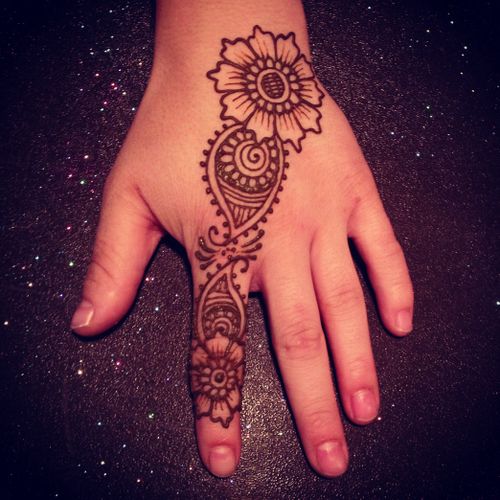 quick hand henna design (5min)