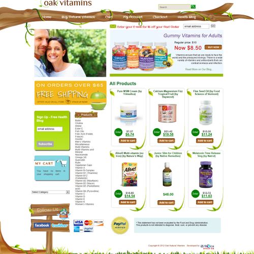 Oak Natural Vitamins

Project:  Wordpress Website 