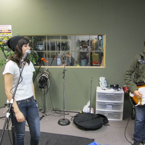 Lexington Music Education students at a recording 