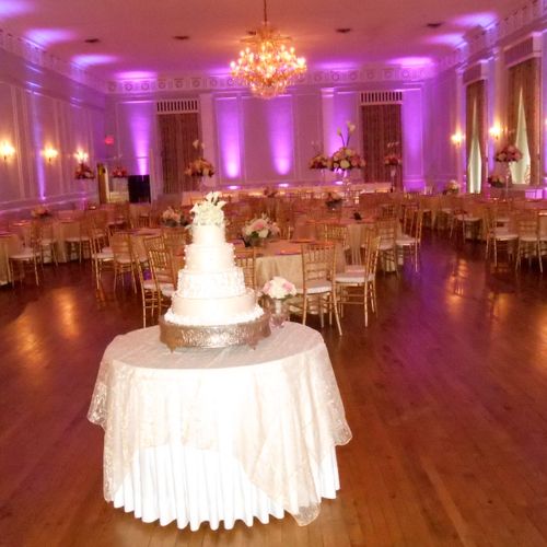 Up-lighting can transform the ordinary venue to an