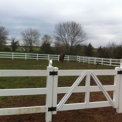 3-rail Horse Fence Installation