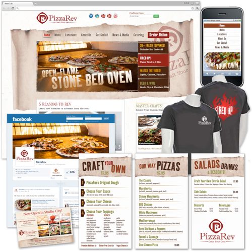 PizzaRev branding and integrated marketing campaig