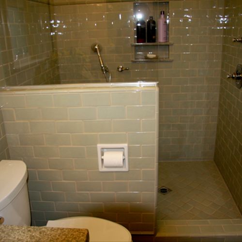 Bathroom tile installation by Republic Tile Works,