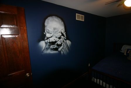 small bedroom mural