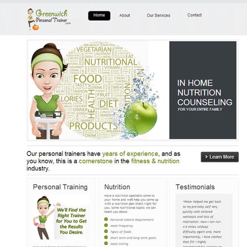 A web design and SEO client for an in home persona