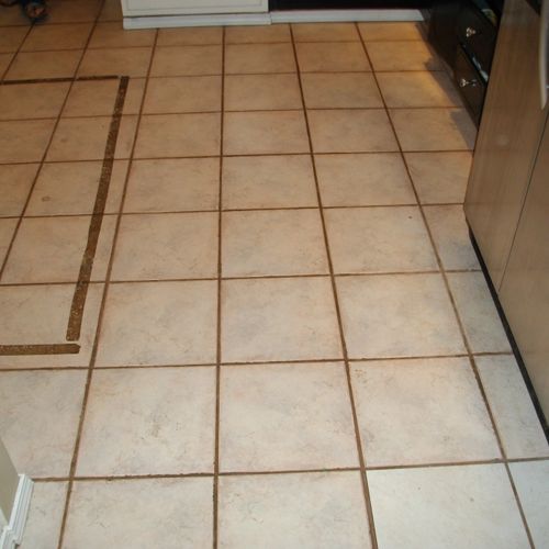 Kitchen floor before