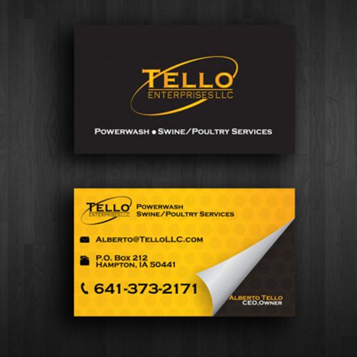 Business Cards for
Tello Enterprises LLC