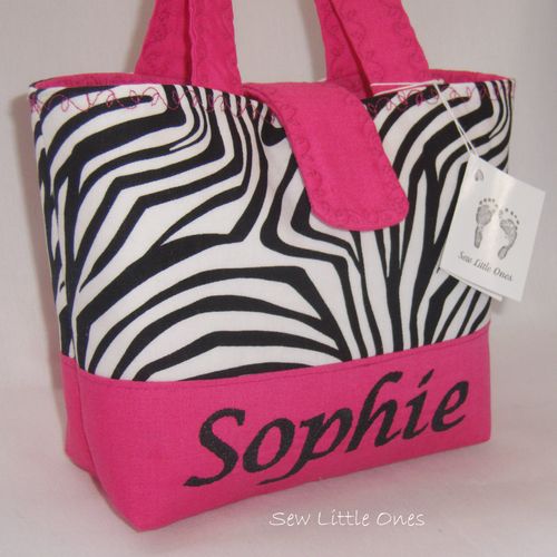 Zebra and Hot Pink Print Children Handbag