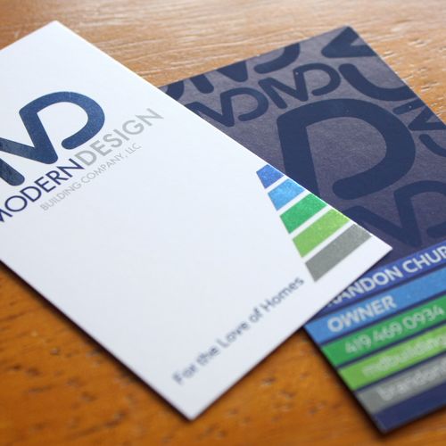 Modern business card design using spot gloss and f