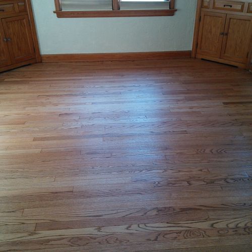 red oak stained neutral 