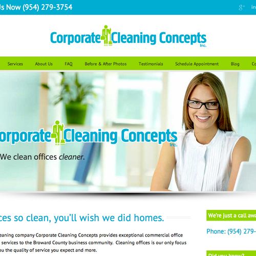We helped this cleaning company with a logo design