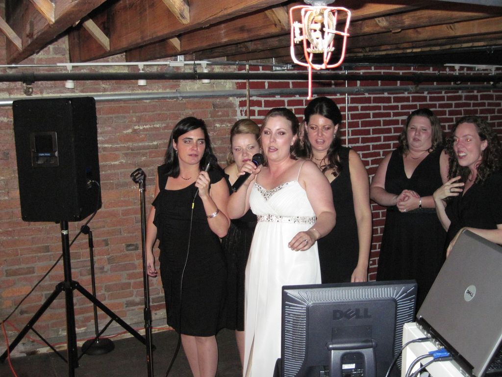 Karaoke at the reception in Nashville after a big 