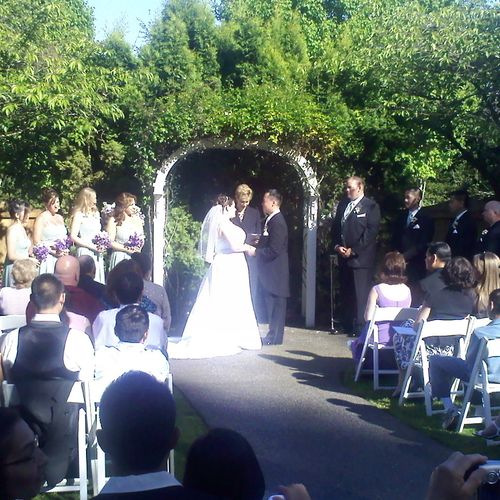 Wedding ceremony at Monte Villa Farmhouse - Bothel