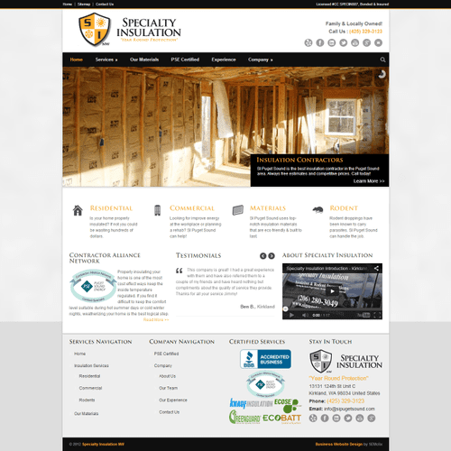 Specialty Insulation NW - Business Website