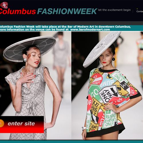Website design for Columbus Fashion Wek
