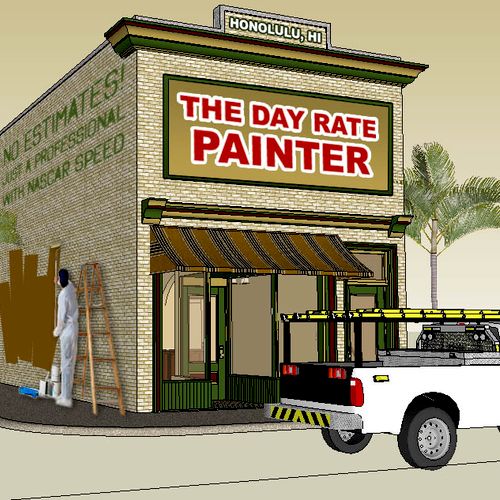 Day Rate Painter High Rez image for posters, car d