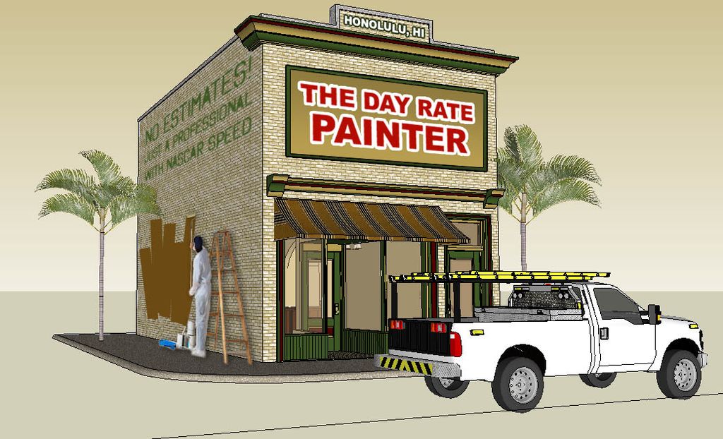 Day Rate Painter High Rez image for posters, car d