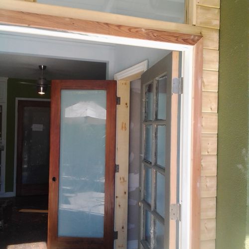 install wall and french doors