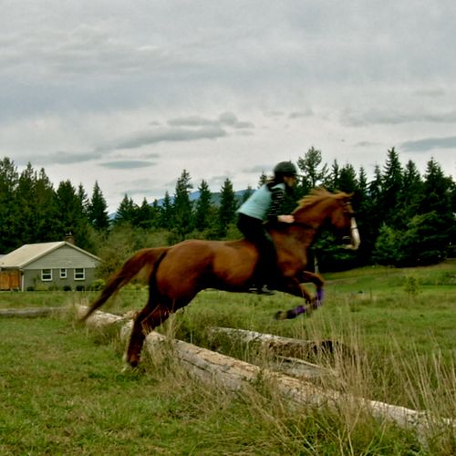 One of our riders utilizing the 100' x 200' outdoo