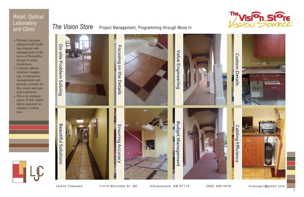 The Vision Store
Project management, ensuring the 