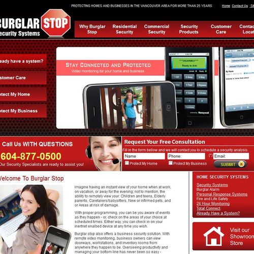 Website for local security company