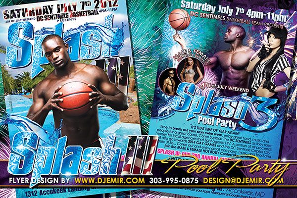 Splash 3 4th of July Independence Day Party Flyer 