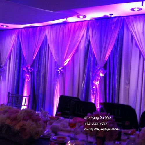 Head table back drop with uplight - this perfect f