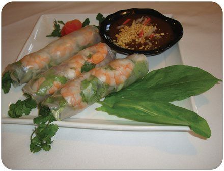 Famous Fresh Spring Rolls - wrapped in thin, moist