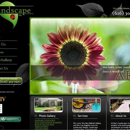 Website for local landscape contractor