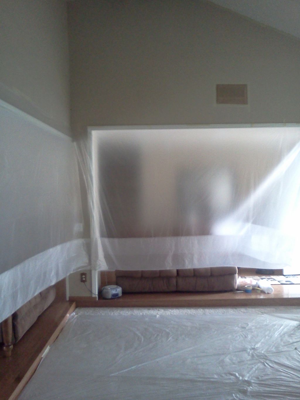 professional prep work for an acoustic ceiling rem