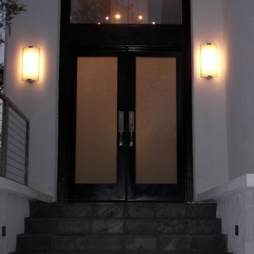 New entry doors and lighting