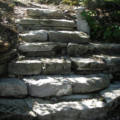 " Ascending Stairs." Dry lay limestone.  Luke Tayl