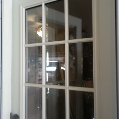Replaced broken glass in residential  door